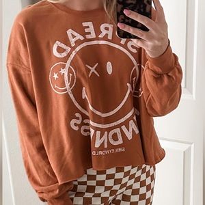 Smiley world spread kindness sweatshirt